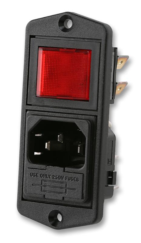 BVA01/Z0000/11 INLET, IEC, DP, RED, ILLUMINATED BULGIN LIMITED