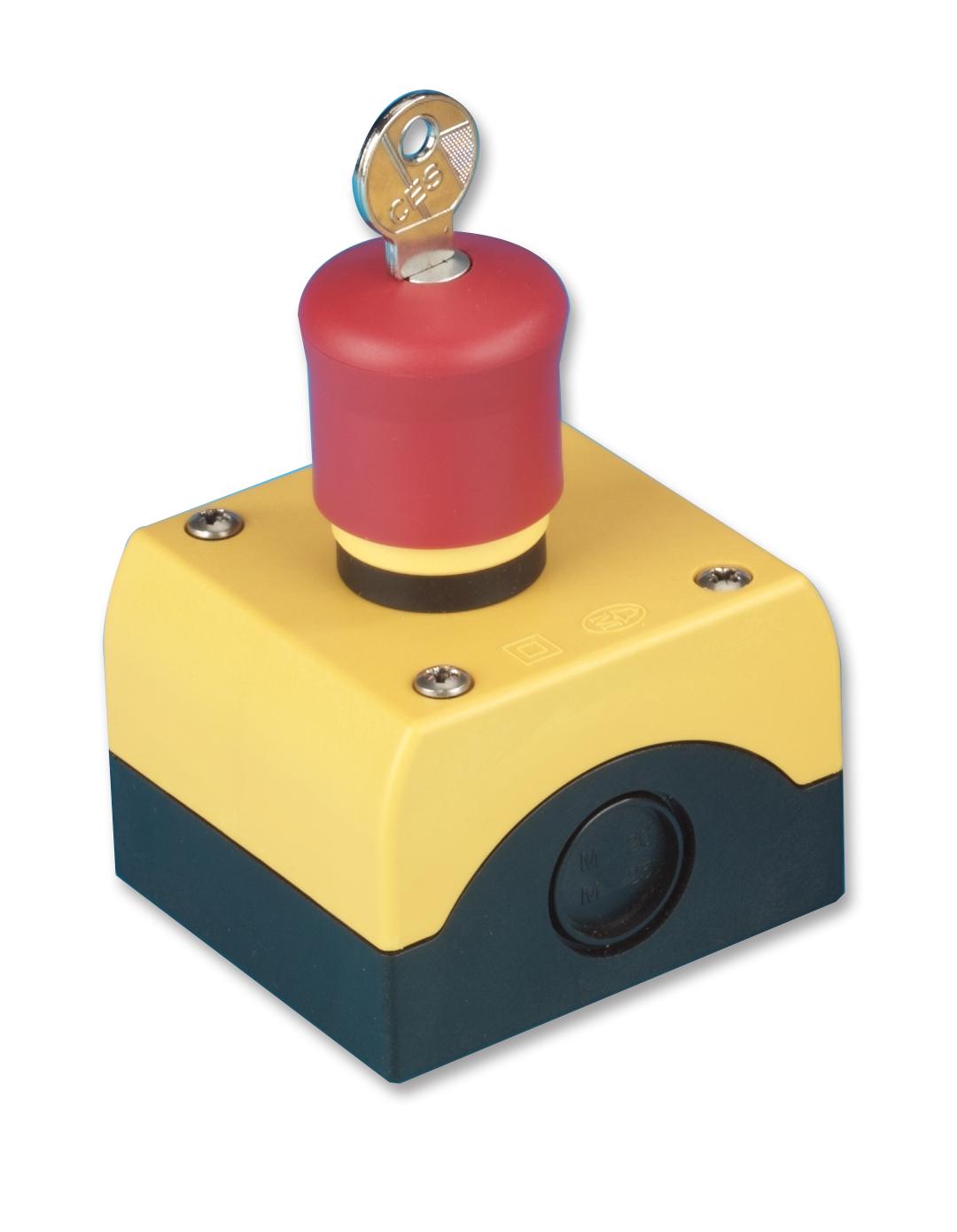 M22-PVS/KC11/IY ENCLOSURE, ESTOP PUSHBUTTON, KEY EATON MOELLER