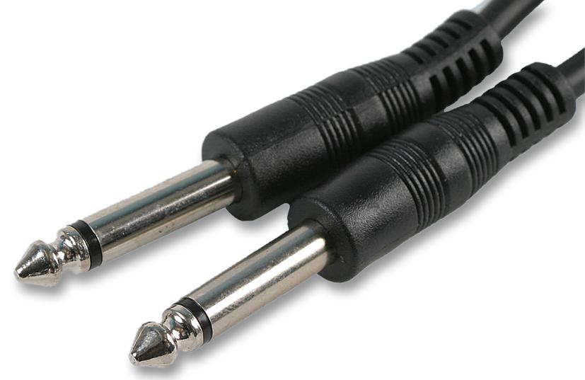 PSG03086 LEAD, 6.35MM MONO JACK PLUG-PLUG, 0.5M PRO SIGNAL