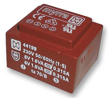 44202 TRANSFORMER, 3.2VA, 230V, 2 X 15V MYRRA