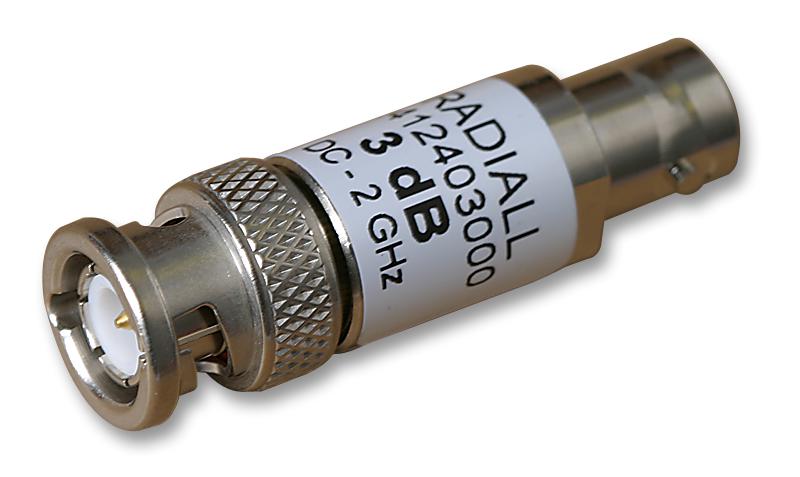 R412403124. ATTENUATOR, BNC, 1W, 3DB, 3GHZ RADIALL