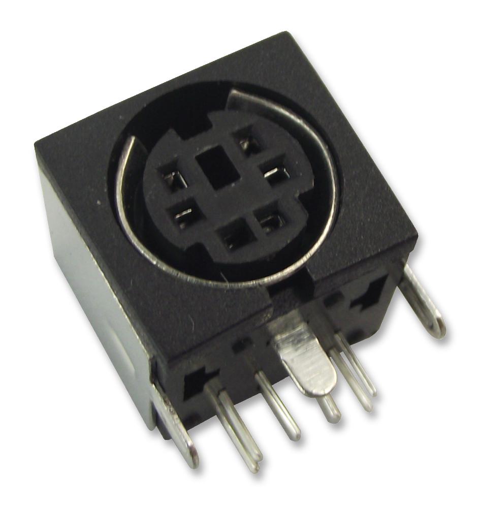 TM 0508 A/6 SOCKET, MINI DIN, CHASSIS, 6 WAY, PCB LUMBERG