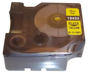 18433 TAPE, PERM, VINYL, 19MMX5.5M, YELLOW DYMO