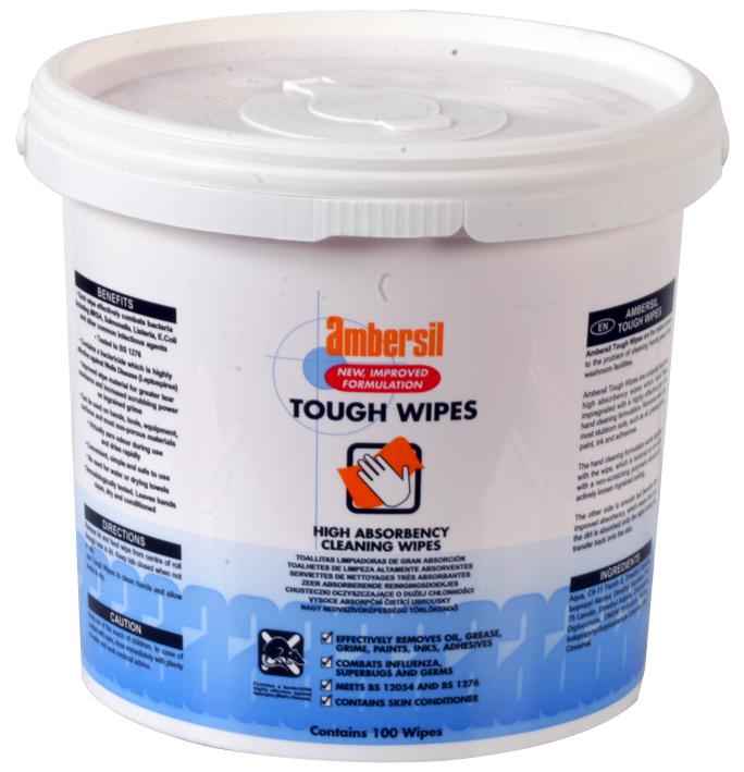 6330272100 TOUGHWIPES, 100 WIPES AMBERSIL