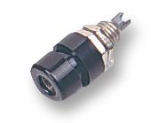 930166100 BINDING POST, 32A, 4MM, PANEL, BLACK HIRSCHMANN TEST AND MEASUREMENT