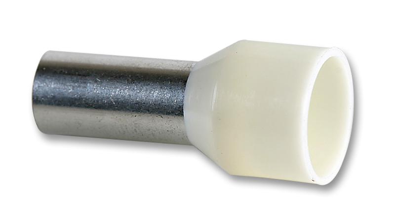 E16-12-IVORY FERRULE, 6AWG, 24MM, NYLON, IVORY, PK100 MULTICOMP PRO
