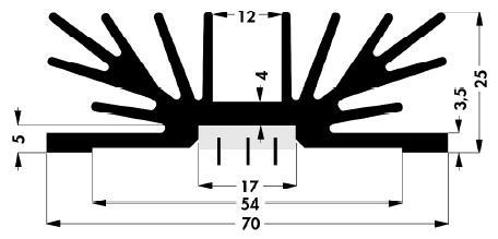 SK 64/37,5 SA1XM3 HEAT SINK, TO-220 FISCHER ELEKTRONIK