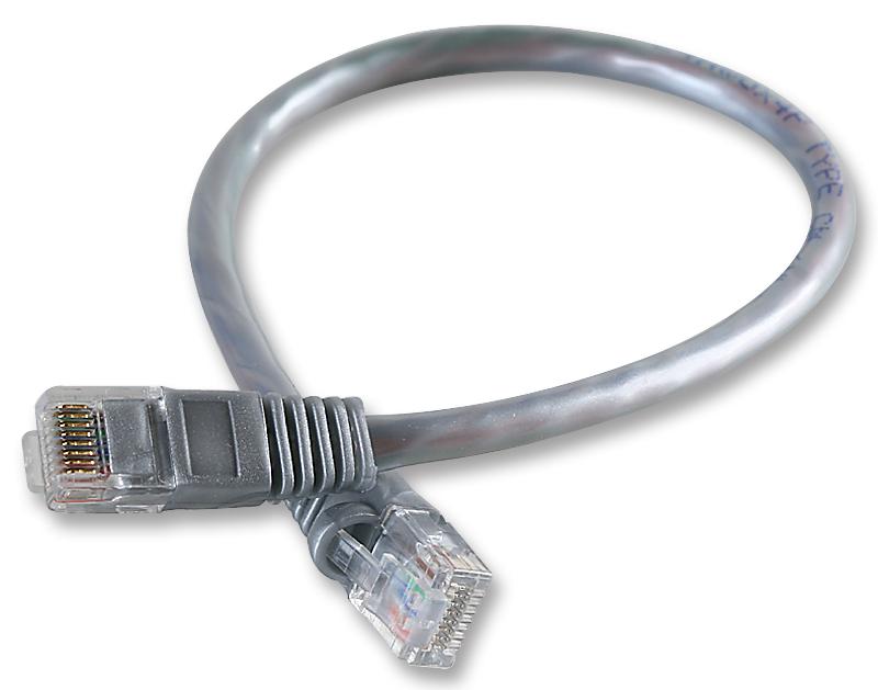 2965-1.25AG PATCH LEAD, CAT5E, SILVER, 1.25M VIDEK