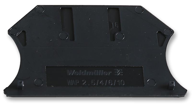 WAP 2.5/10 BLACK END PLATE, BLACK WEIDMULLER