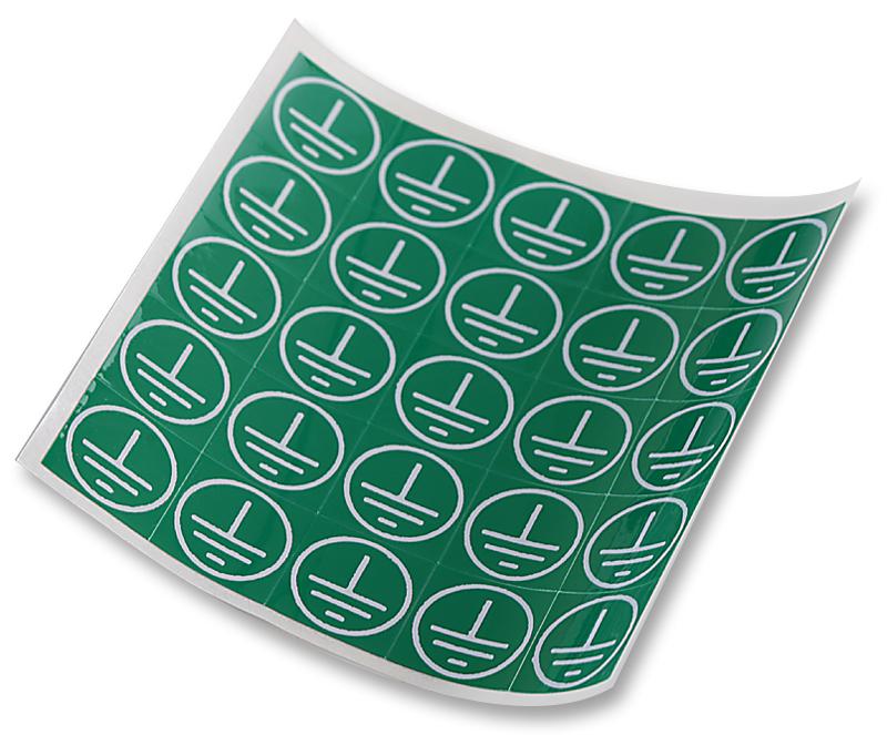 7827355 LABEL, EARTH, 12.5X12.5MM, PK100 MULTICOMP PRO