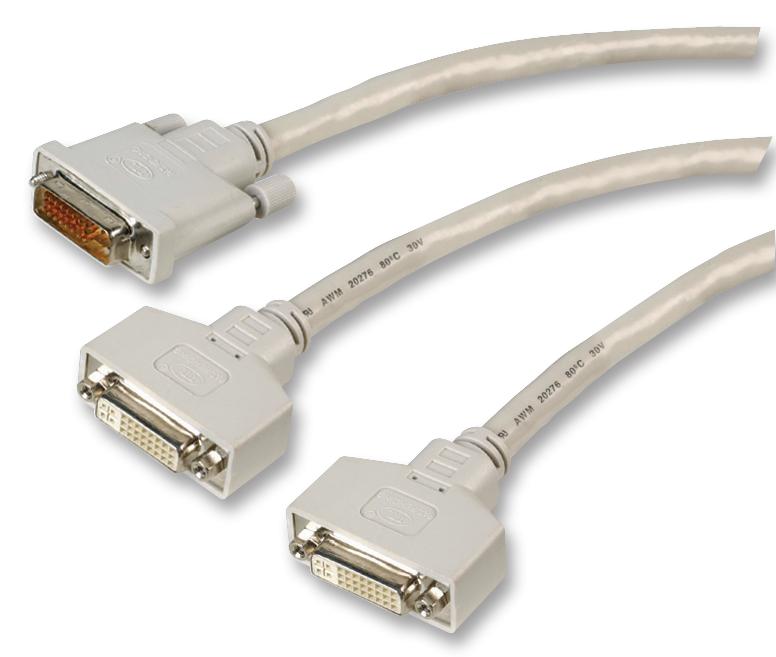 2118D CABLE, DVI M TO 2 X DVI D FEMALE VIDEK