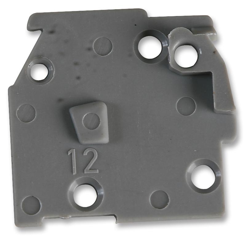 255-100 TERMINAL BLOCK END PLATE, GREY WAGO