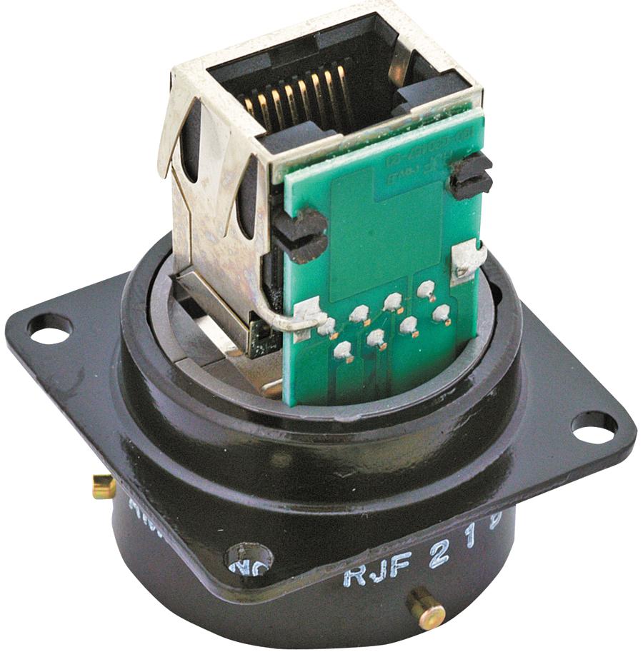 RJF21G IN-LINE ADAPTER, RJ45 8P JACK-JACK AMPHENOL PCD