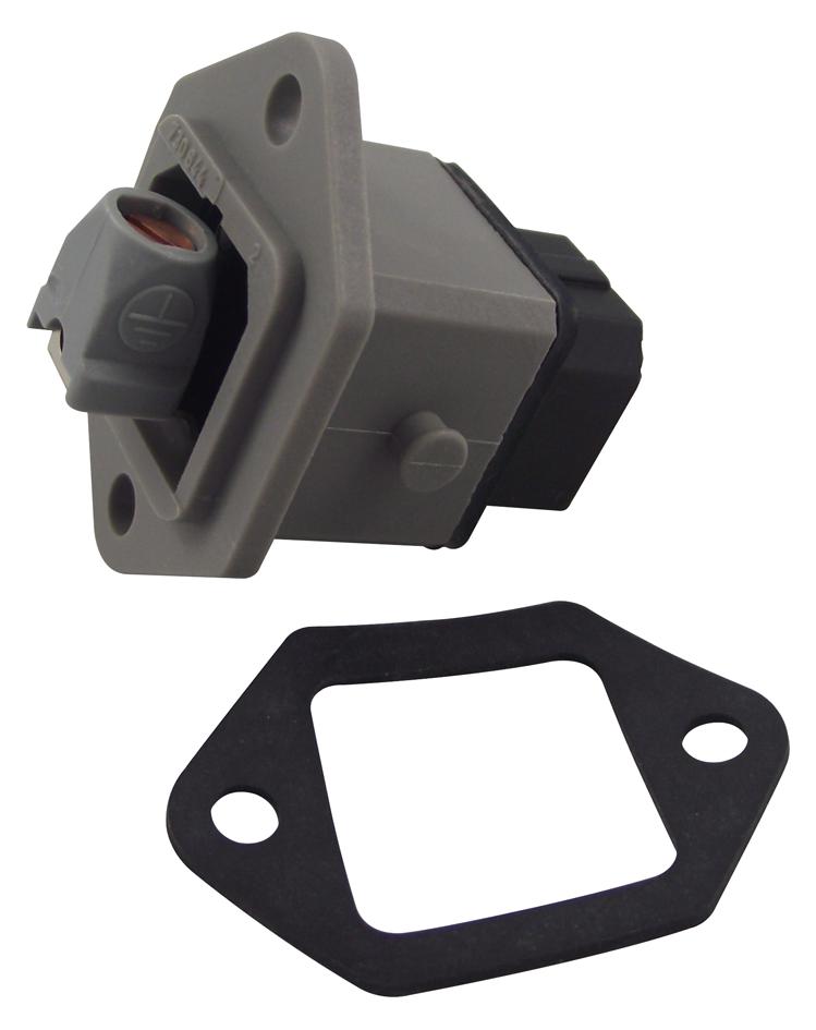 STAKEI2 SOCKET, PANEL MOUNT, 2+E WAY HIRSCHMANN