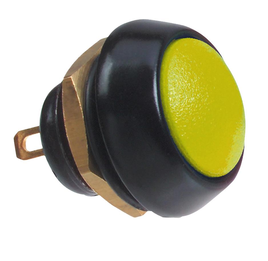 59-115 SWITCH, SPNO, ROUND, YELLOW ITW SWITCHES