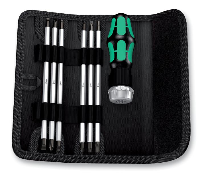 KRAFTFORM KOMPAKT VARIO RA RATCHET SCREWDRIVER SET, REV.BLADE WERA