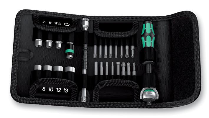 KRAFTFORM KOMPAKT ZYKLOP 1/4" RATCHET SET, 1/4", METRIC, 26-PC WERA