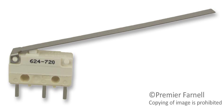 19N503L63 MICROSWITCH, V4, PCB, LONG LEVER ITW SWITCHES