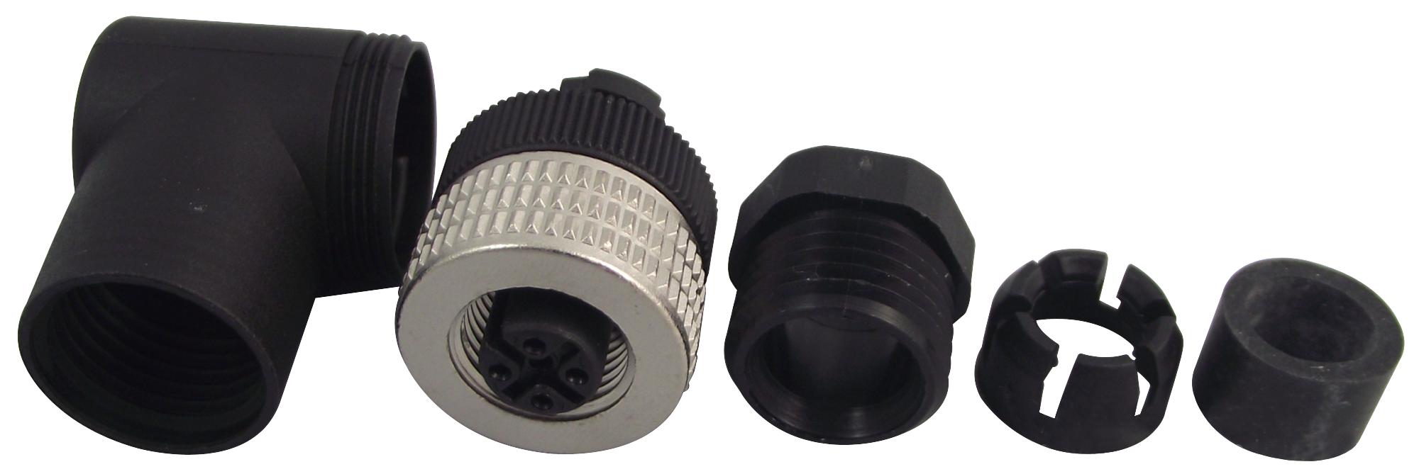 ELWIKA 4012PG9 SOCKET, R/A, M12 HIRSCHMANN