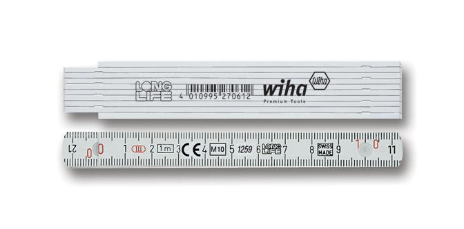 41010001 RULER, FOLDING, PLASTIC, 1M WIHA