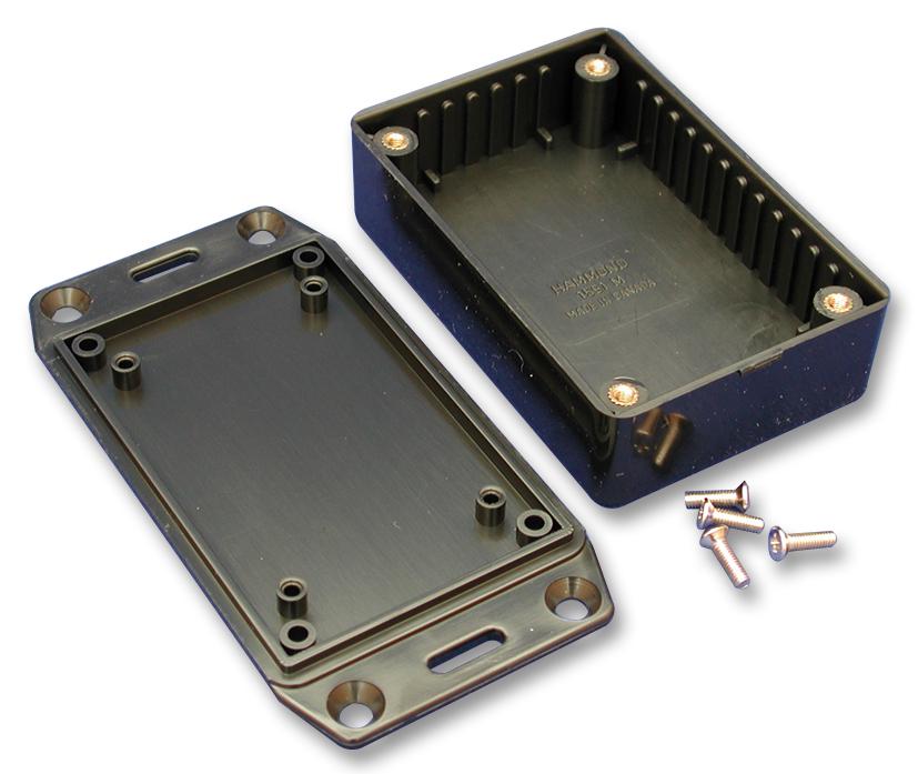 1591GSFLBK BOX, ABS, BLACK, 121X94X34MM HAMMOND