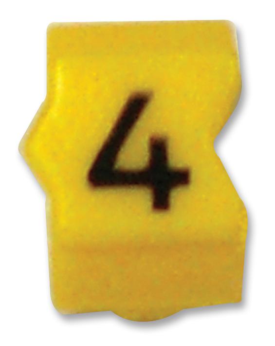 STD06Y-4 CABLE MARKER, E, SIZE6, 4, PK30 RAYCHEM - TE CONNECTIVITY