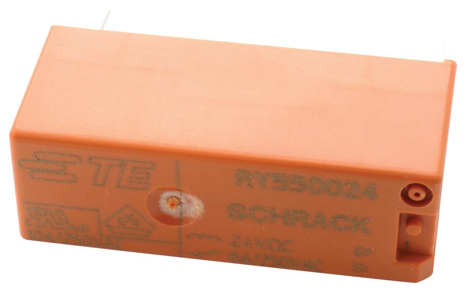 SCHRACK - TE CONNECTIVITY Power - General Purpose RY533024 POWER RELAY, SPST-NO, 8A, 250VAC, TH SCHRACK - TE CONNECTIVITY 2885626 8-1393224-9
