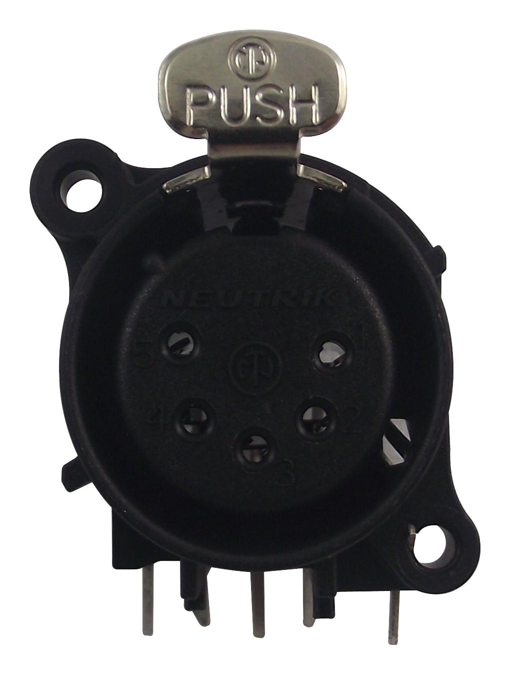 NC5FAH CONNECTOR, XLR, JACK, THT, R/A, 5WAY NEUTRIK