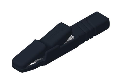 932146100 CROCODILE CLIP, 9.5MM, BLACK, 25A, PK5 HIRSCHMANN TEST AND MEASUREMENT