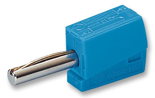 215-711 BANANA PLUG, 20A, CAGE CLAMP, BLUE WAGO