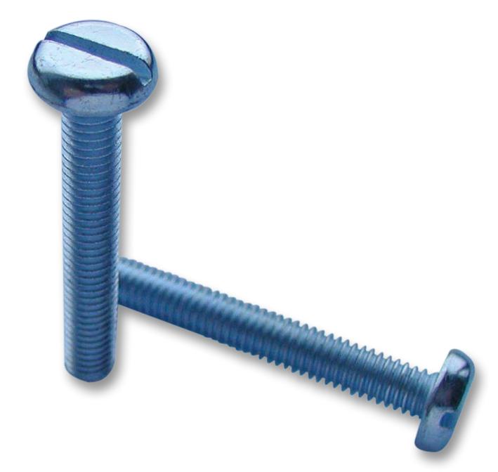 M46 PSBRMCN100- SCREW, SLT, PAN, BRASS, NP, M4X6 TR FASTENINGS