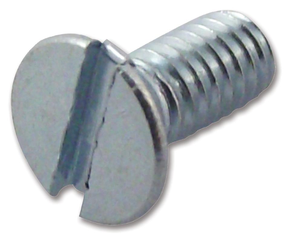 M412 KSSTMCZ100- SCREW, SLT, CSK, STEEL, BZP, M4X12,PK100 TR FASTENINGS