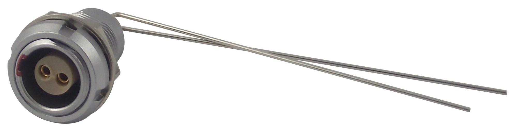 ECG.0B.302.CLV SOCKET, PANEL MOUNT, 0B, R/A, 2WAY LEMO