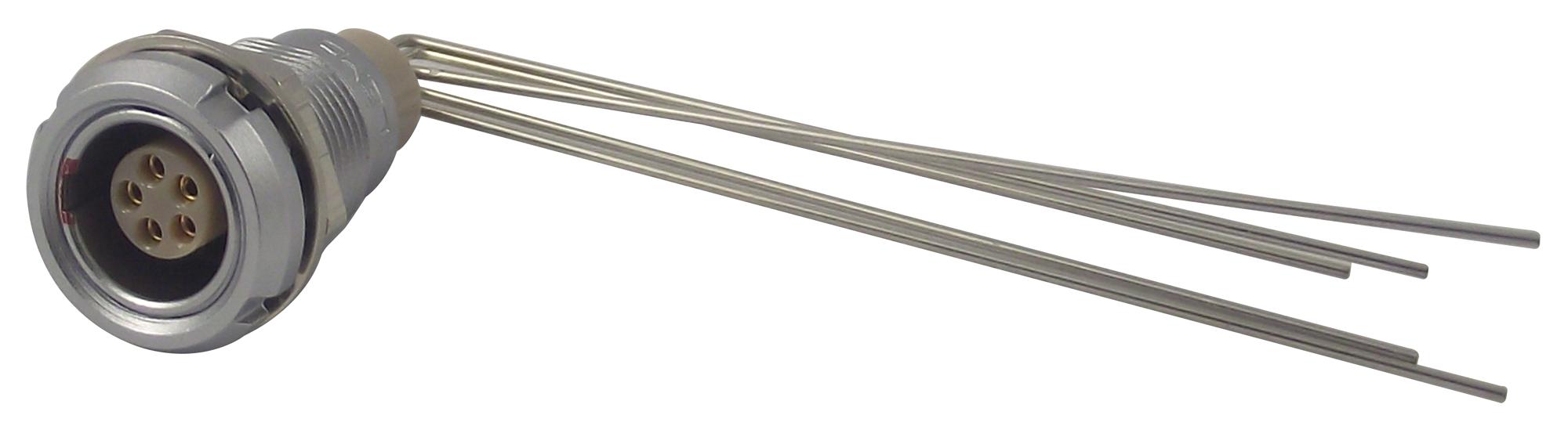 ECG.0B.305.CLV SOCKET, PANEL MOUNT, 0B, R/A, 5WAY LEMO