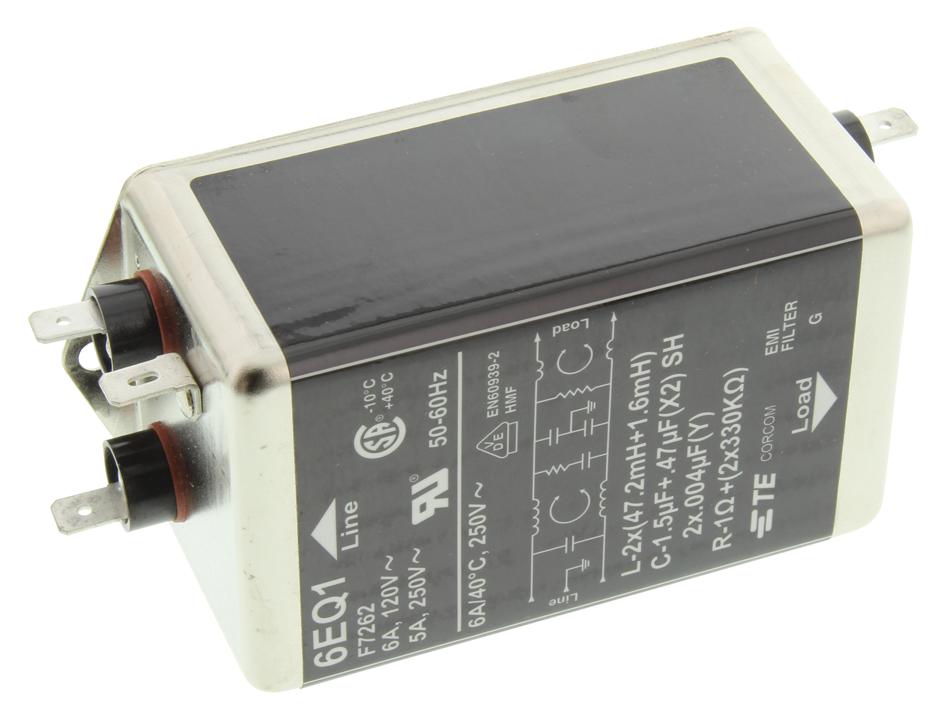 6EQ1 FILTER, 6A, 1 PHASE CORCOM - TE CONNECTIVITY