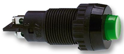 1.10.102.001/0104 SWITCH, PUSHBUTTON, MOM, OPAQUE, BLACK RAFI