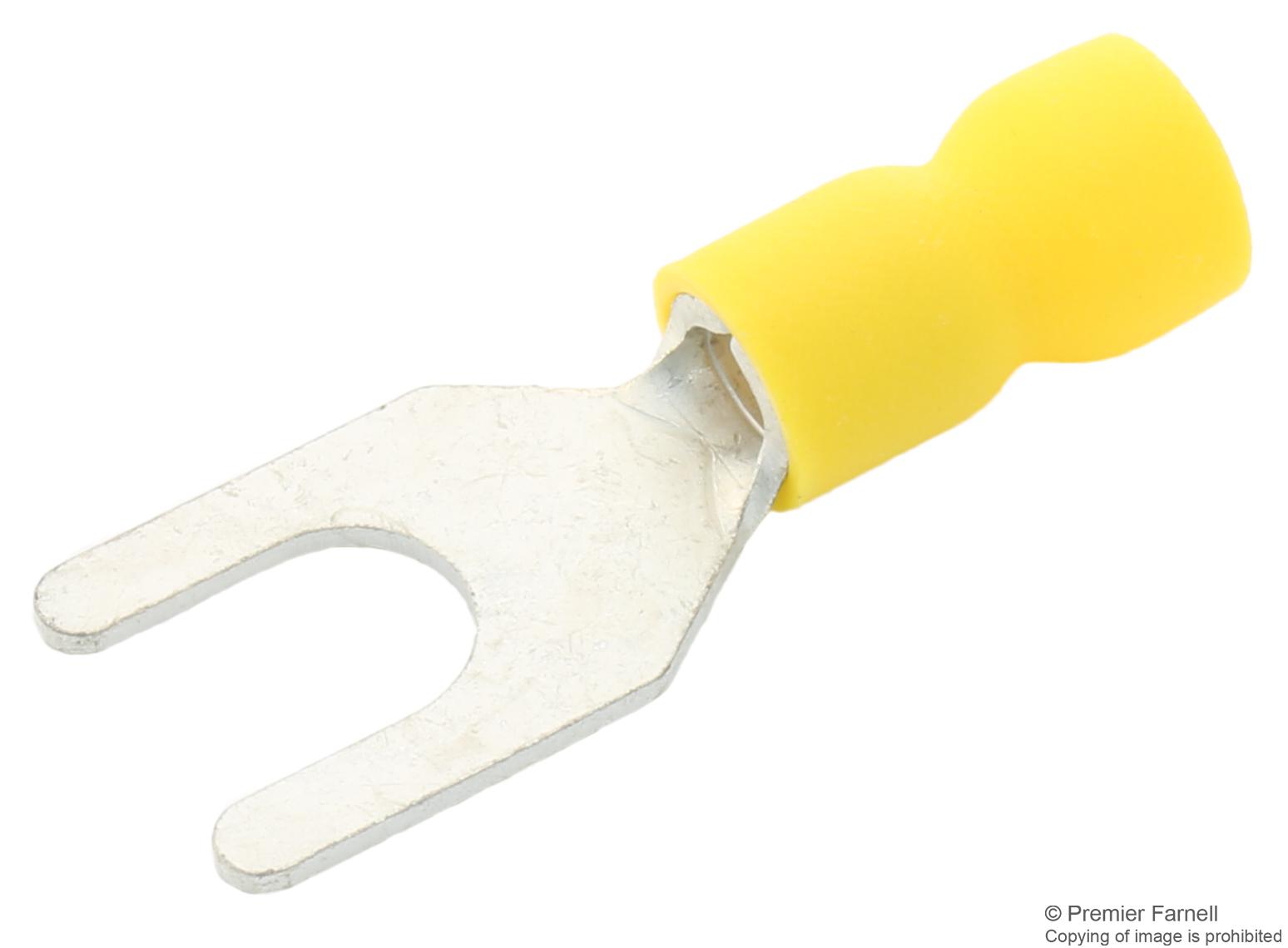 SVES5-4 CRIMP TERMINAL, FORK, 4MM, YELLOW, PK100 MULTICOMP PRO