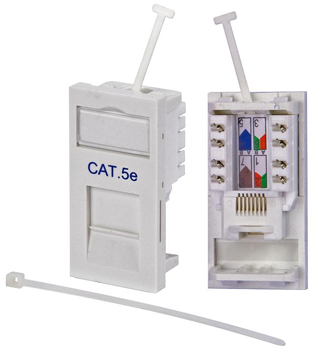 70402RE MODULE,RJ45,CAT5E,WHITE PHILEX