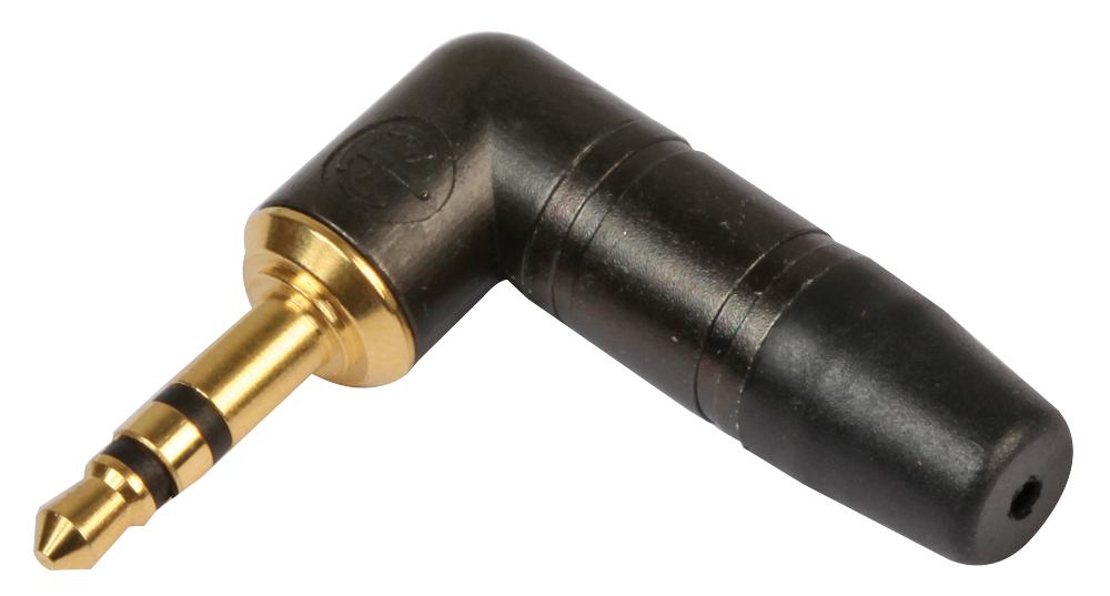 NTP3RC-B PLUG, 3.5MM JACK, R/A, GOLD NEUTRIK
