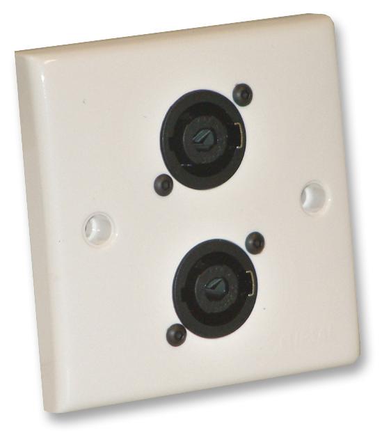 F267ZJ WALL PLATE, 2 X 4P SPEAKON CONNECTOR EAGLE