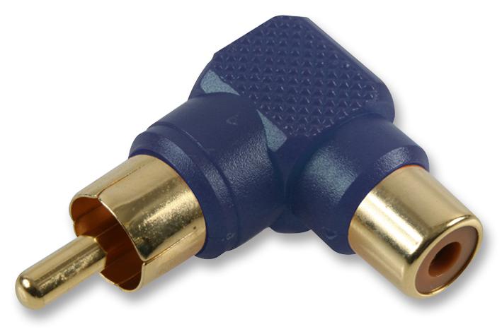 PSG02739 PHONO ADAPTOR, 90DEG, GOLD, BLUE PRO SIGNAL