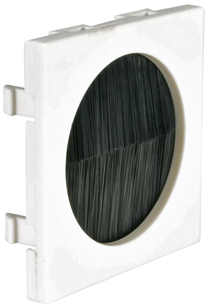 122.517UK BRUSH PLATE WALLPLATE MODULE, 50MMX50MM AV:LINK