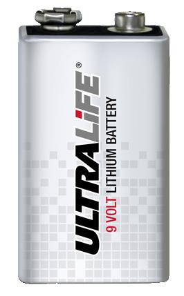 U9VL-J-P BATTERY, ULTRALIFE 9V LITHIUM ULTRALIFE