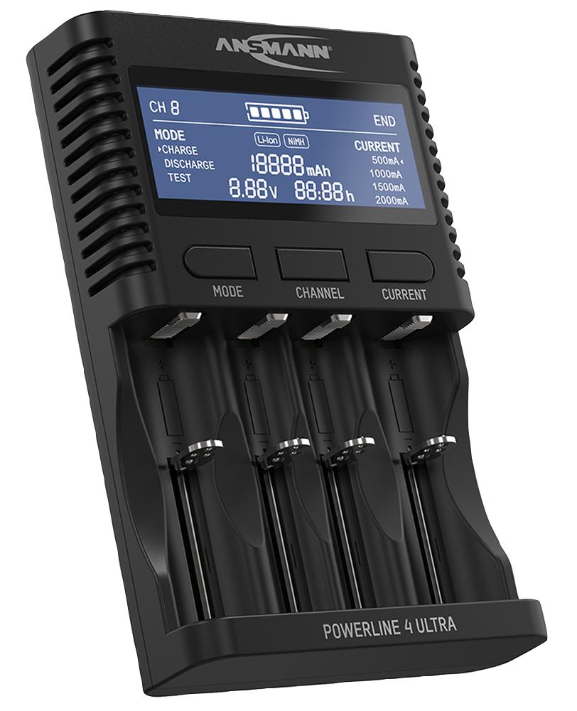 1001-0080-UK BATTERY CHARGER, LI-ION/NIMH, 240VAC ANSMANN