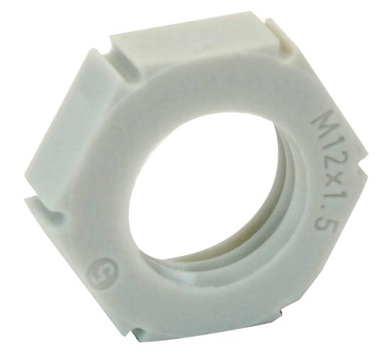 10060770 LOCKNUT, M12 GREY POLYAMIDE 10PK WISKA