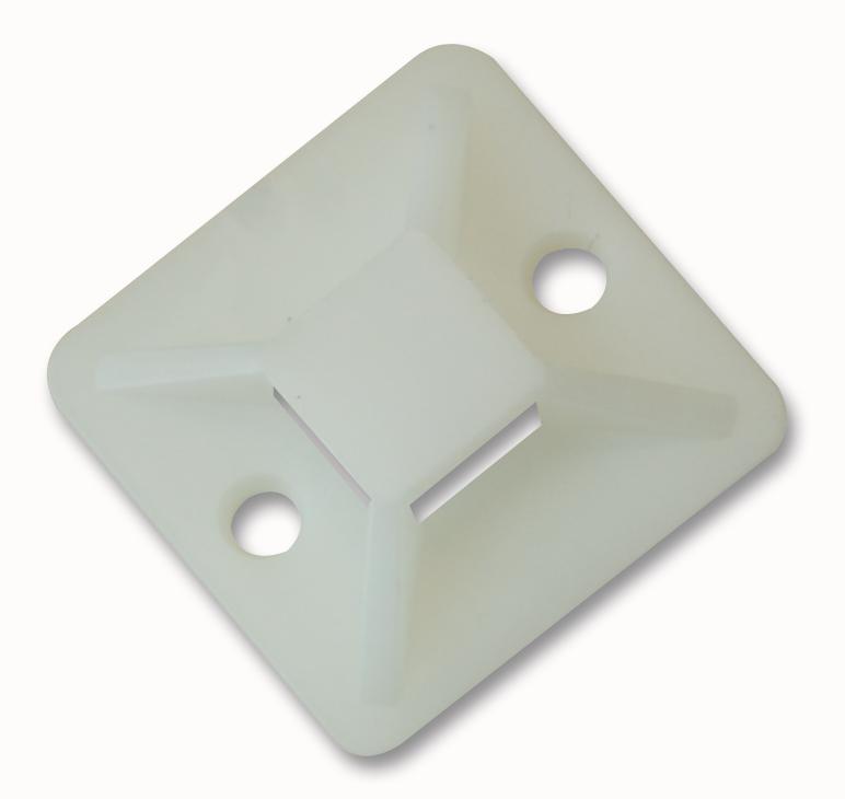 PPW00034 CABLE TIE BASE 28X28X5MM NAT 10/PACK PRO POWER