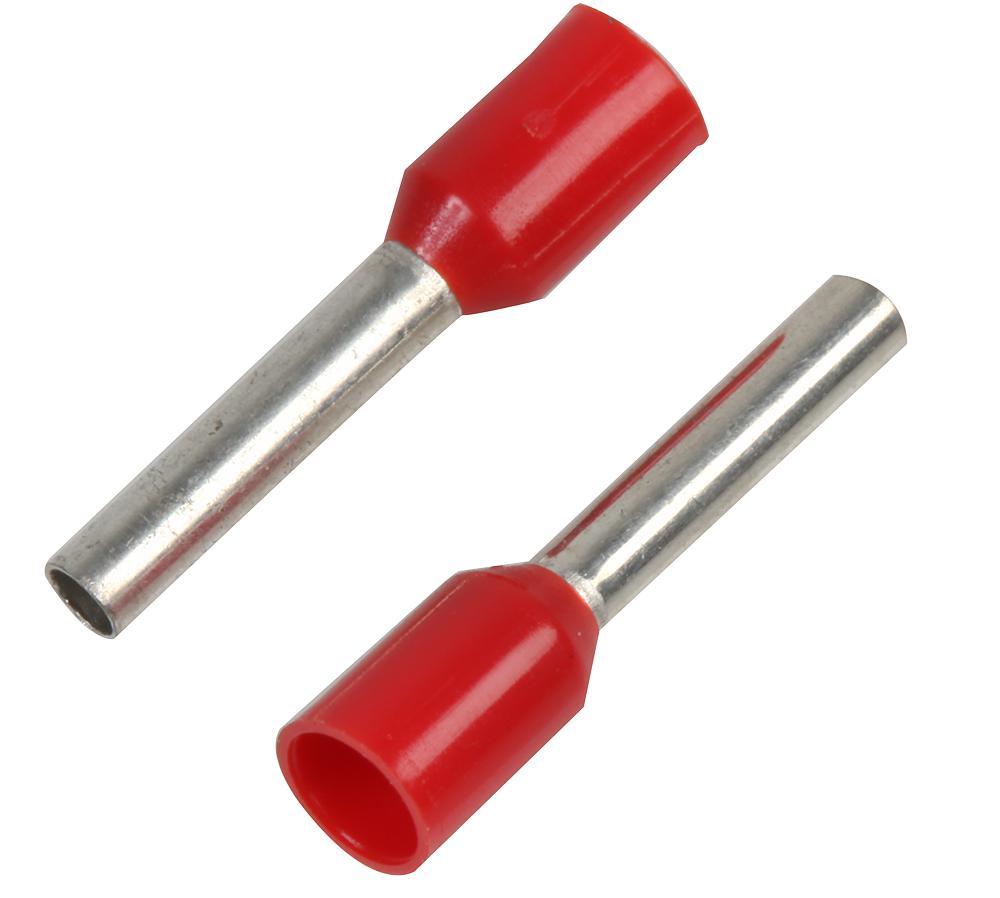 PET1515 GERMAN SINGLE FERRULE 1.50MM RED, PK100 PRO POWER