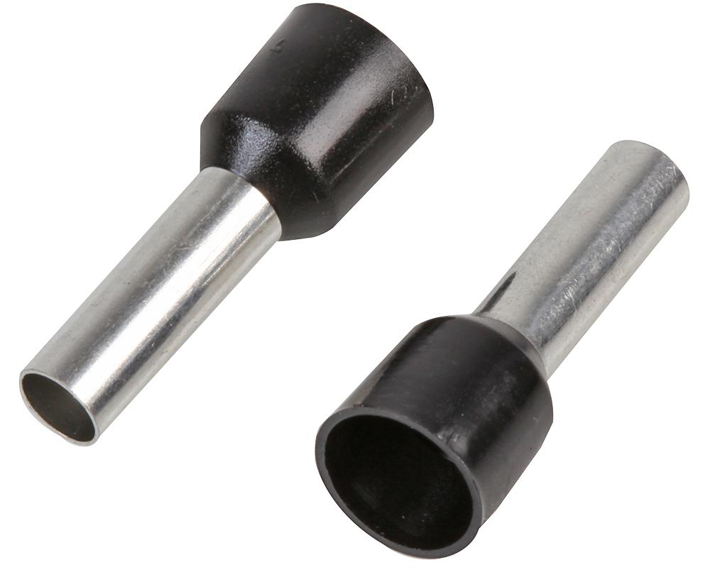 PET6060 GERMAN SINGLE FERRULE 6.00MM BLACK,PK100 PRO POWER