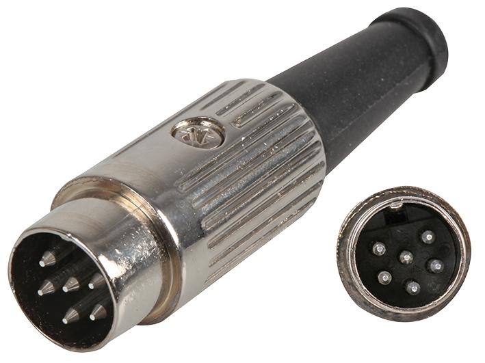 610-0600 PLUG, DIN, SCREENED, 6POLE DELTRON ENCLOSURES