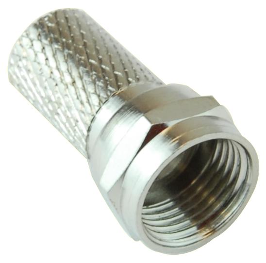 RW6-022 C F MALE TWIST ON RG6U BRASS PRO SIGNAL